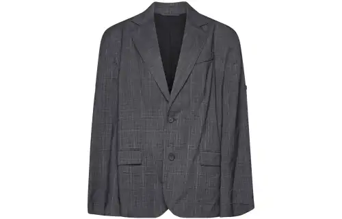 Balenciaga Logo Patch Single Breasted Blazer