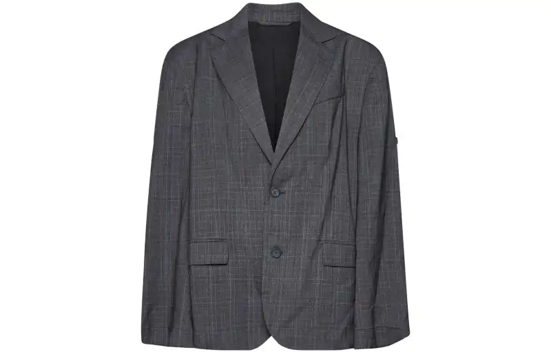 Balenciaga Logo Patch Single Breasted Blazer