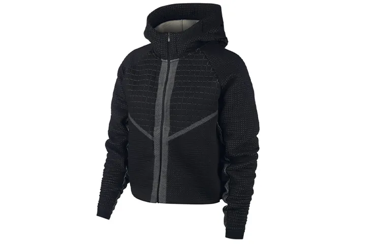 Nike Cropped Coats Women's Black Hooded Moderate