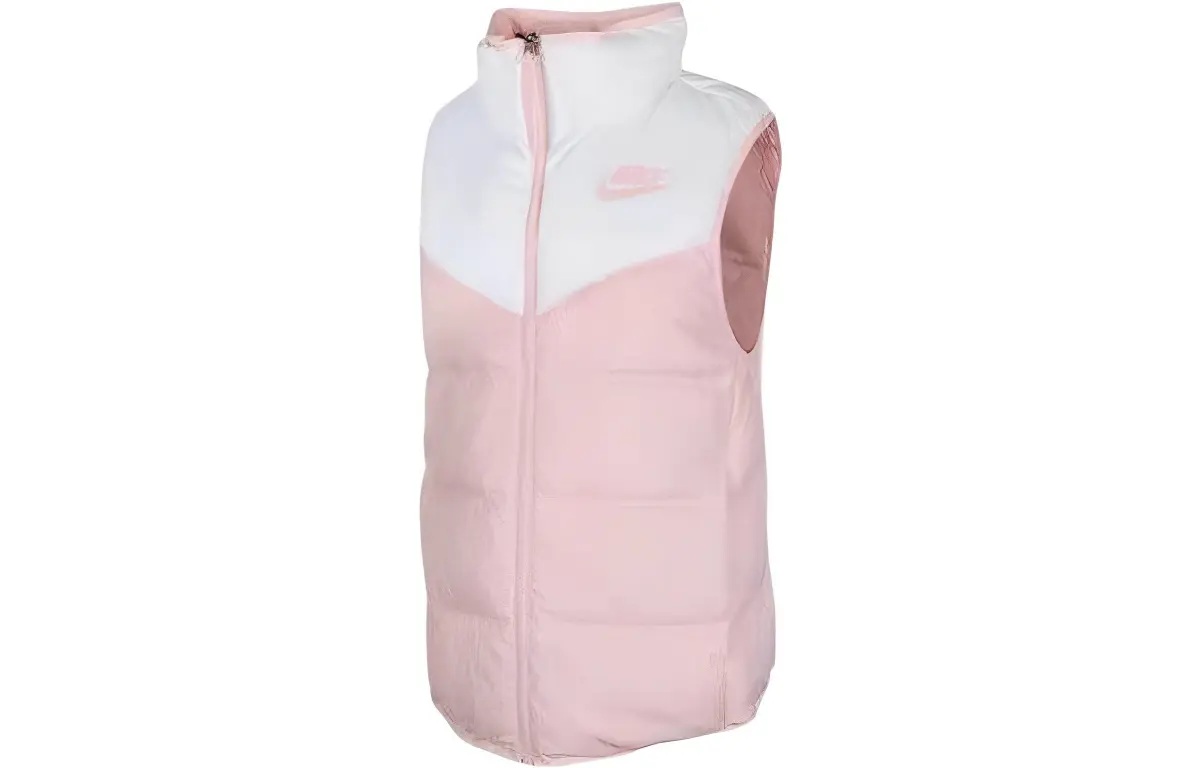 Nike Down Vests Women's Pink Stand Collar Moderate Other