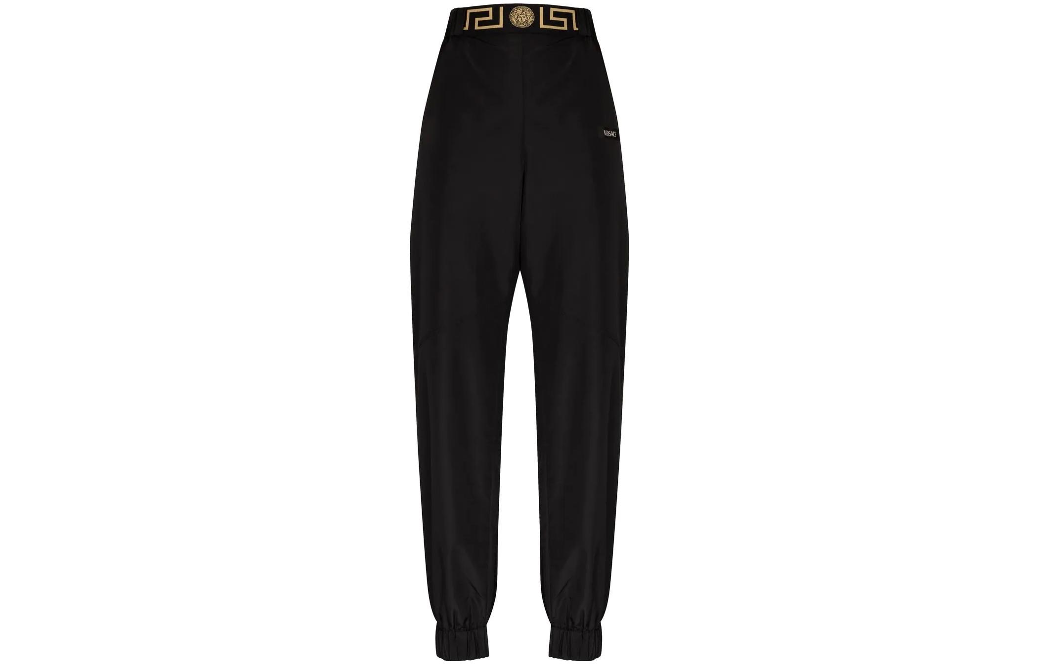 Женские штаны Versace VERSACE SS22 Logo (черные)