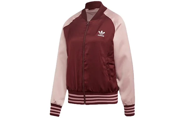 Adidas Originals SATIN BOMBER TT Baseball Jacket Women's Vibrant Pink