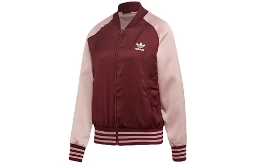 Adidas Originals SATIN BOMBER TT Baseball Jacket Women's Vibrant Pink