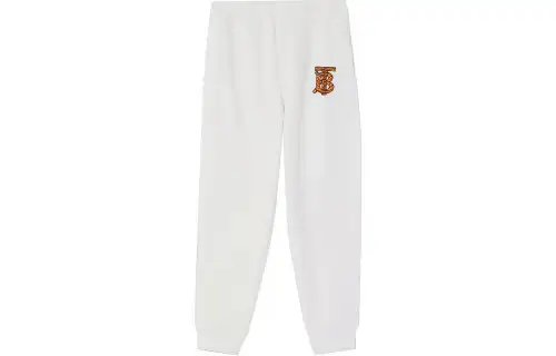 Burberry Tiger Tb Monogram Motif Sweatpants White