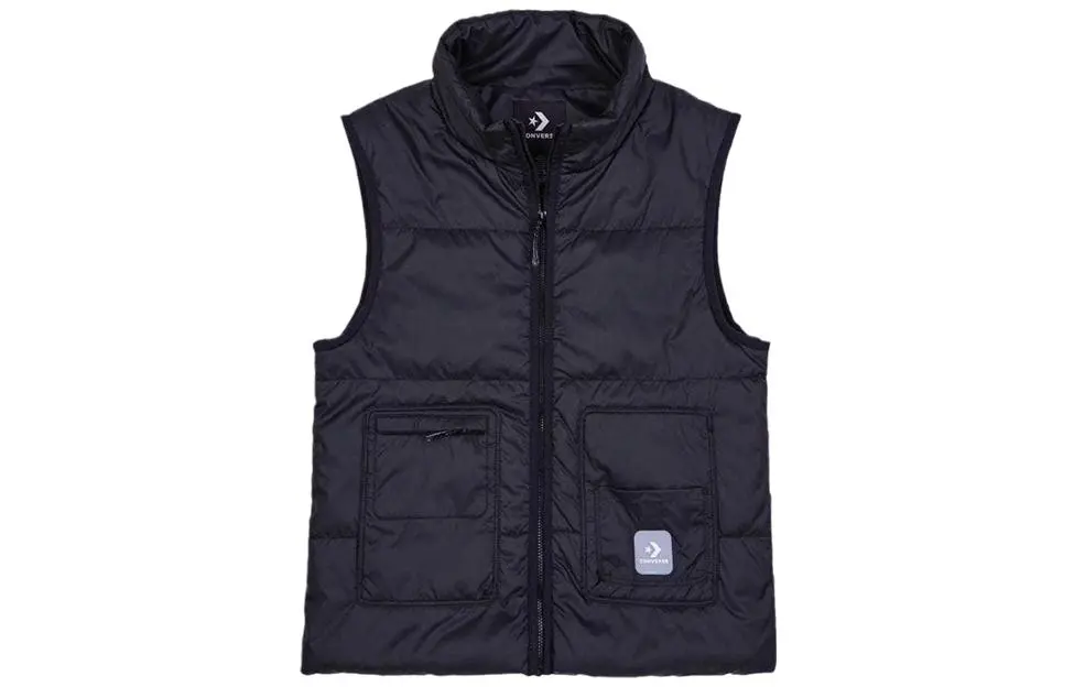Converse Vests Women's Black Stand Collar Moderate Other