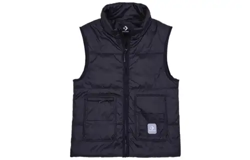 Converse Vests Women's Black Stand Collar Moderate Other