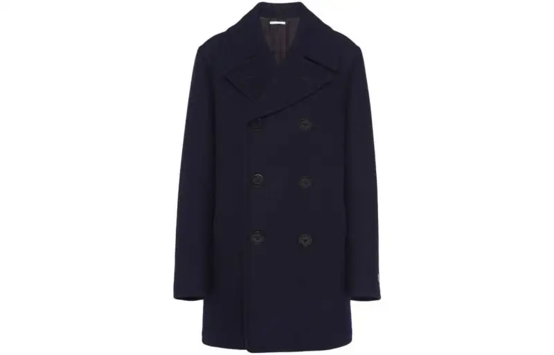 PRADA Double-breasted Wool-blend Peacoat