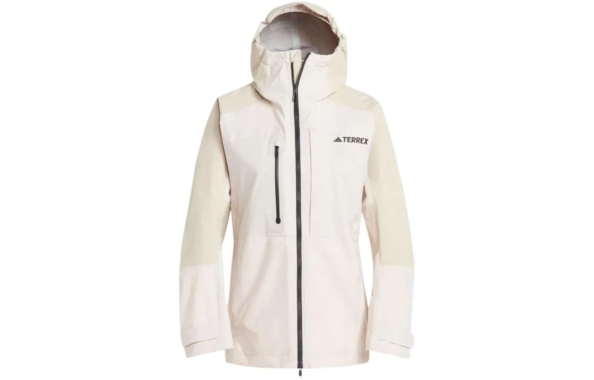 Adidas Waterproof And Windproof Windbreaker Jacket Women's Light Sesame Earth