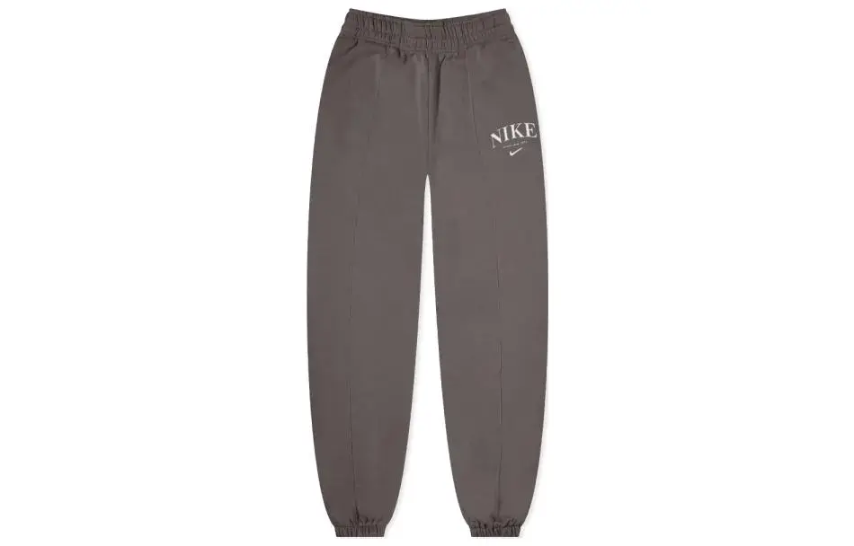Nike Knitted Sweatpants Women's Gray Moderate Cuffed Pants
