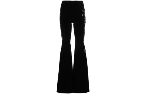 Vetements Casual Pants Women's Black Moderate Flared Pants