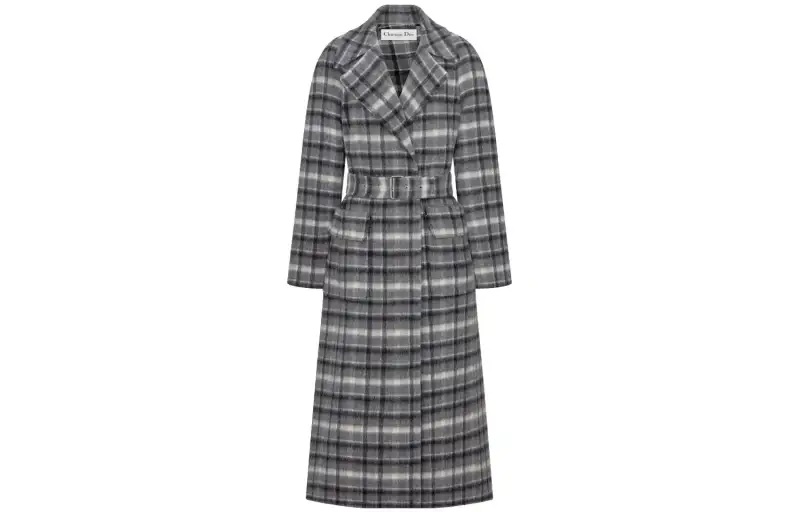 DIOR Coats Women's Lapel Moderate Straight Fit