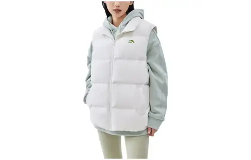 ANTA Down Vests Women's White Stand Collar Thickened Other