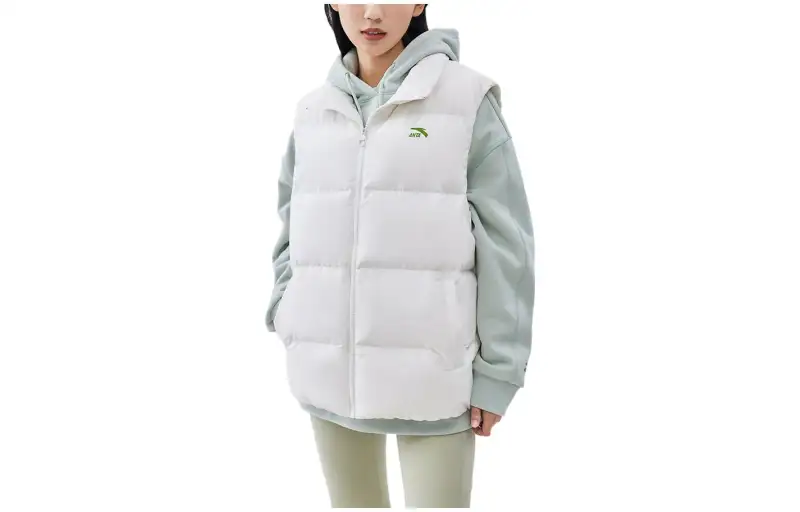 ANTA Down Vests Women's White Stand Collar Thickened Other