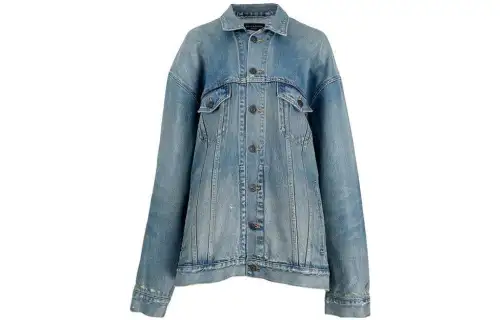 Balenciaga SS23 Denim Jacket Women's Blue