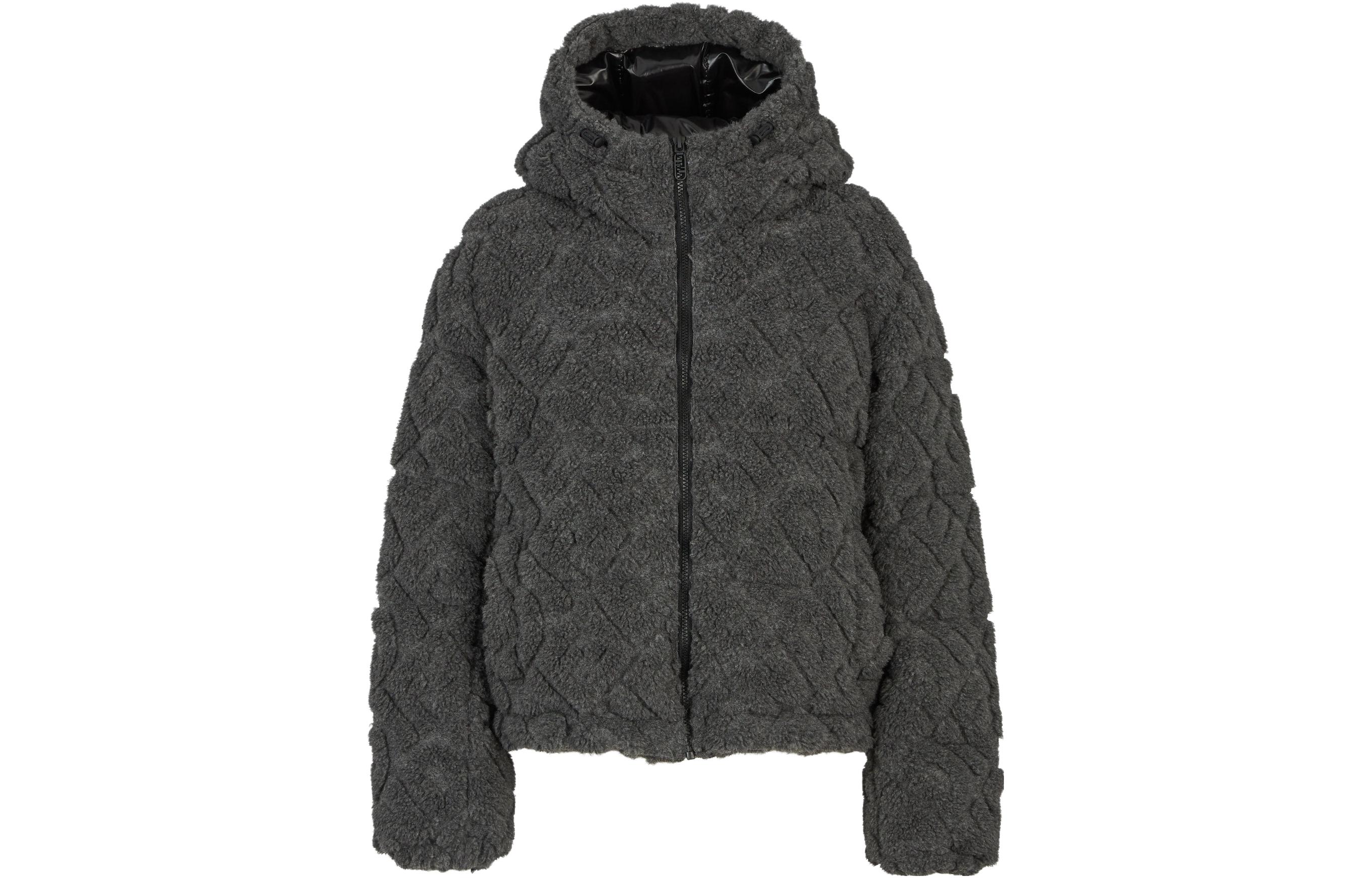 Женская куртка Fendi с капюшоном (серая)