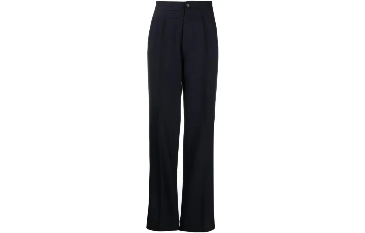 Maison Margiela High Waist Pressed Crease Trousers
