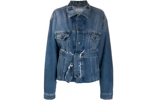 Balenciaga SS22 Denim Jacket Women's Blue