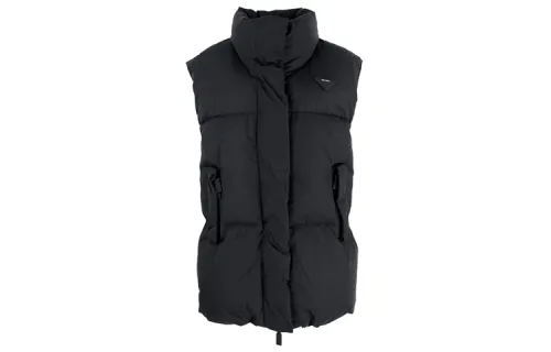 PRADA Down Vests Women's Black Stand Collar Moderate