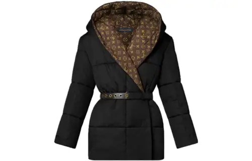 LOUIS VUITTON FW22 Cropped Coat Women's Black