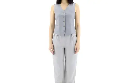 Burberry Vests Women's Gray V Neck Moderate Other