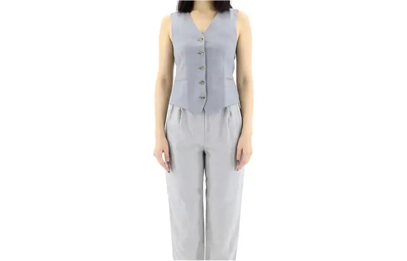 Burberry Vests Women's Gray V Neck Moderate Other