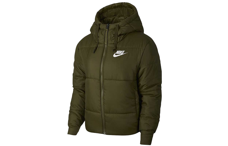 Женская куртка Nike двухсторонняя (оливковая)