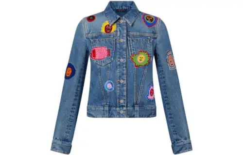 LOUIS VUITTON x Yayoi Kusama Denim Jacket Women's Blue