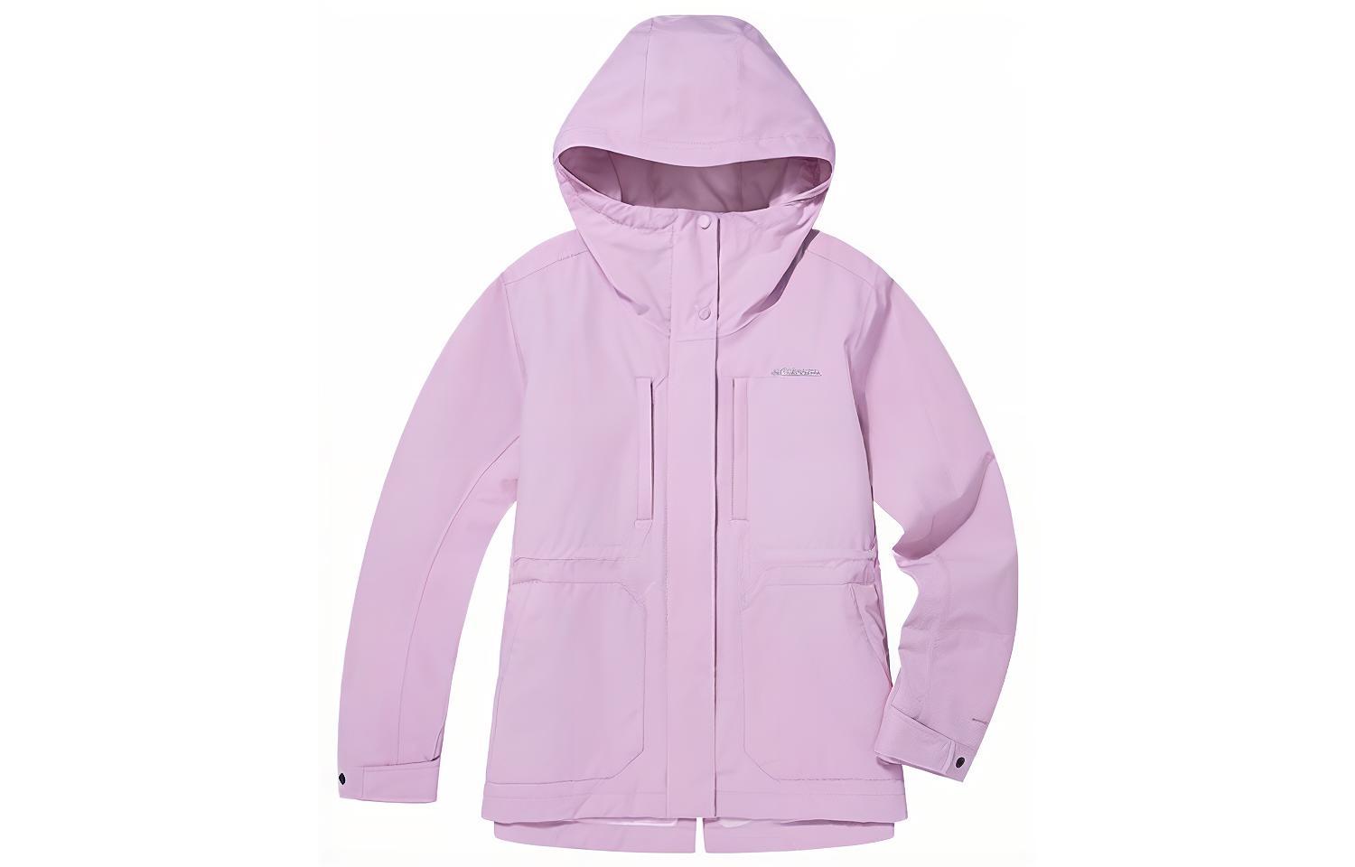 Columbia City Outdoor Collection Waterproof And Windproof To Keep Warm Windbreaker Jacket Women's Light Purple