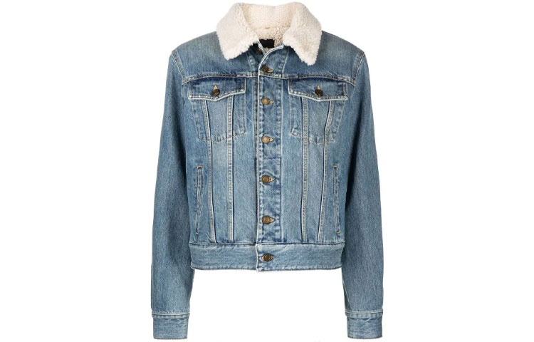 SAINT LAURENT FW21 Denim Jacket Women's Blue