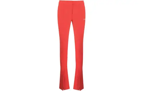 OFF-WHITE split-hem flared trousers