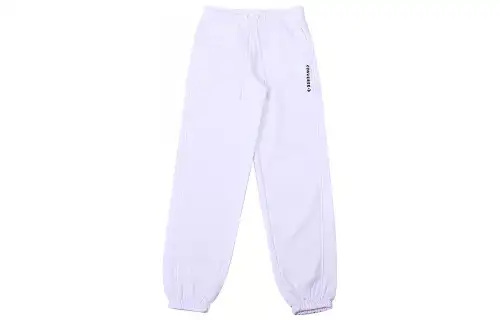 Converse Knitted Sweatpants Women's White Thickened Cuffed Pants
