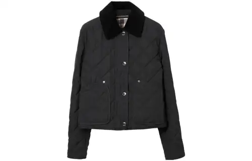 Burberry straight-point collar quilted jacket