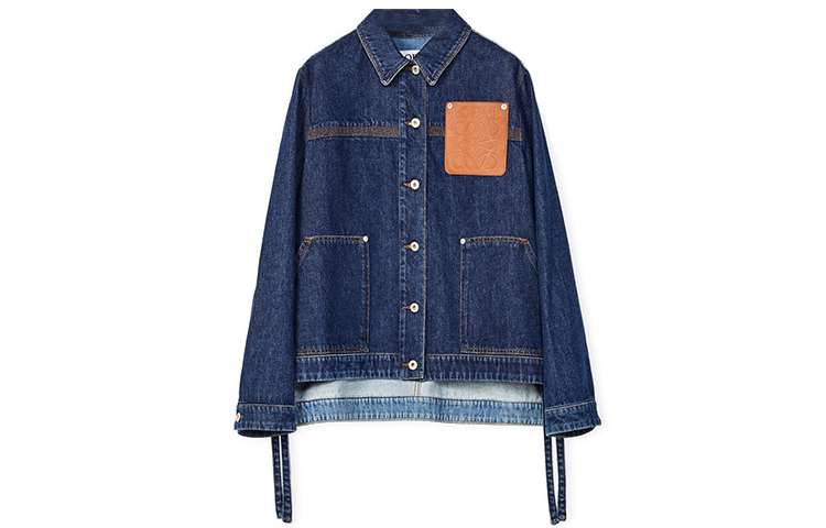 Женская джинсовая куртка LOEWE SS22 Denim Jacket (синяя)