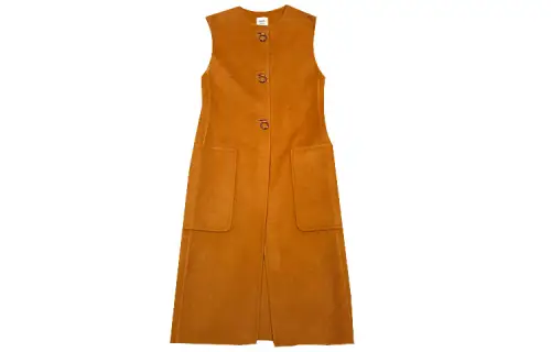 HERMES Vests Women's Orange Moderate Other