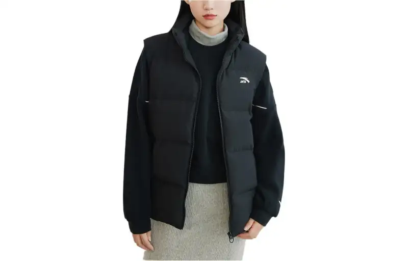 ANTA Vests Women's Black Stand Collar Moderate Other