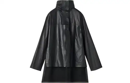 LOEWE Leather Jacket Coat Women's Black