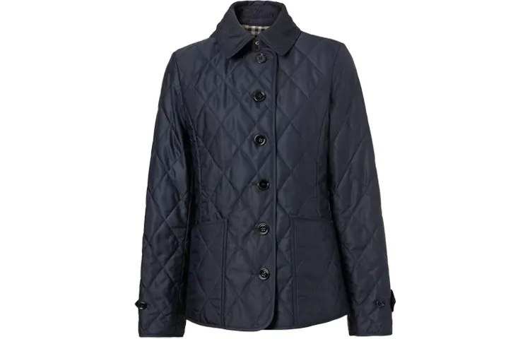 Burberry Puffer Jacket Women's Dark Blue