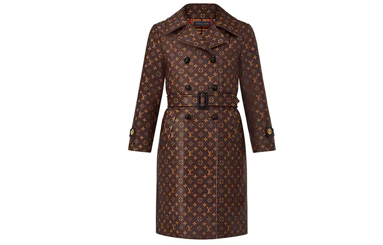 LOUIS VUITTON Trench Coat Women's Umber