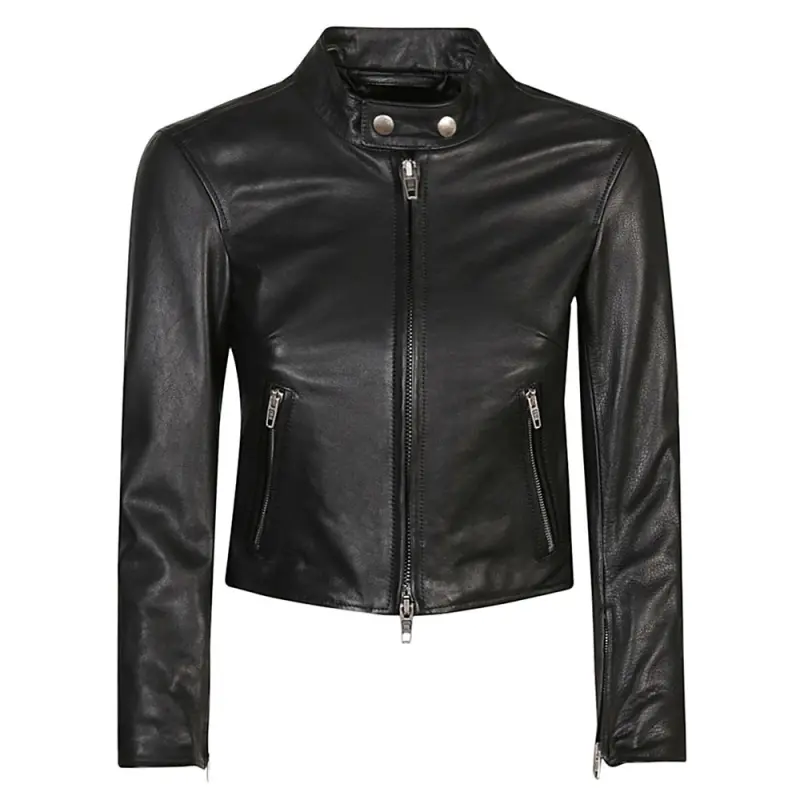 Balenciaga Leather Jacket Black