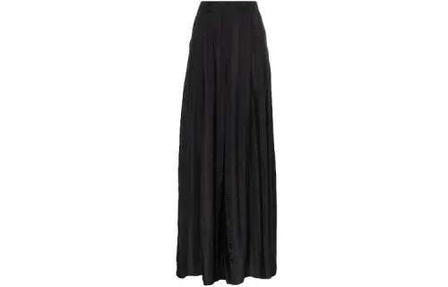 OFF WHITE SS20 Casual Pants Women's Black Moderate Wide Leg Pants