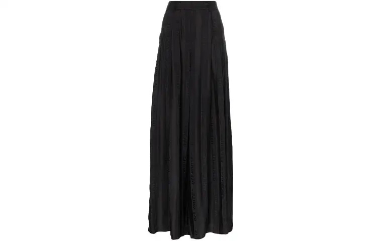 OFF WHITE SS20 Casual Pants Women's Black Moderate Wide Leg Pants