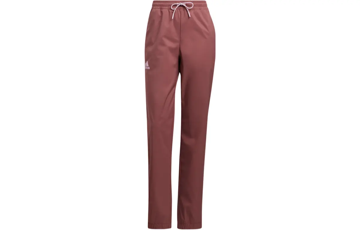 Adidas Knitted Sweatpants Women's Burgundy Moderate Slim Fit Pants