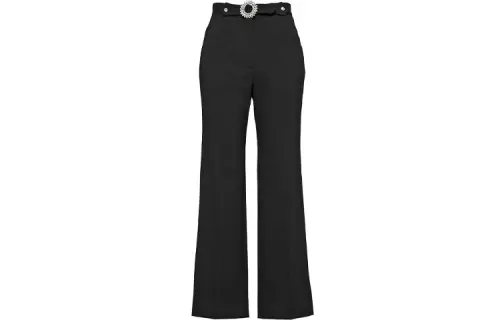 MIU MIU Casual Pants Women's Black Moderate Flared Pants