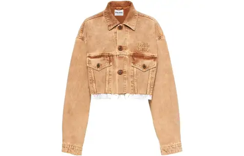 MIU MIU 10's Cropped Denim Jacket