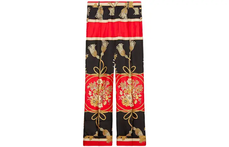 GUCCI FW21 Casual Pants Women's Black Red