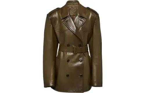【Previous Season】double-breasted leather coat