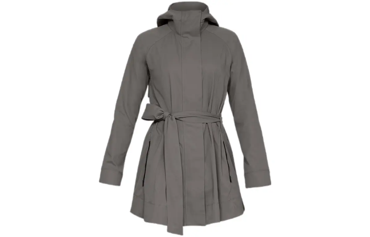 Under Armour Trench Coats Women's Gray Lapel Moderate Other