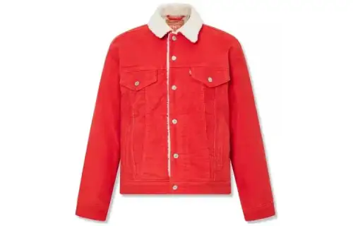 Levis Puffer Jackets Women's Red Thickened