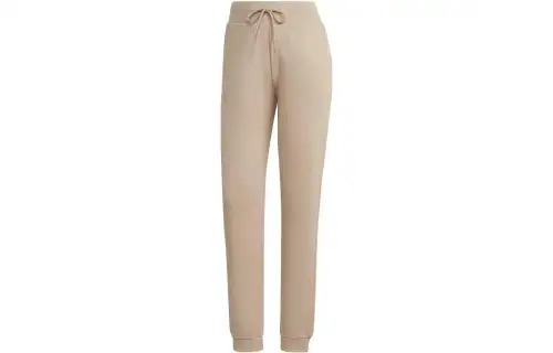 Adidas Originals Knitted Sweatpants Women's Beige Brown Moderate Cuffed Pants