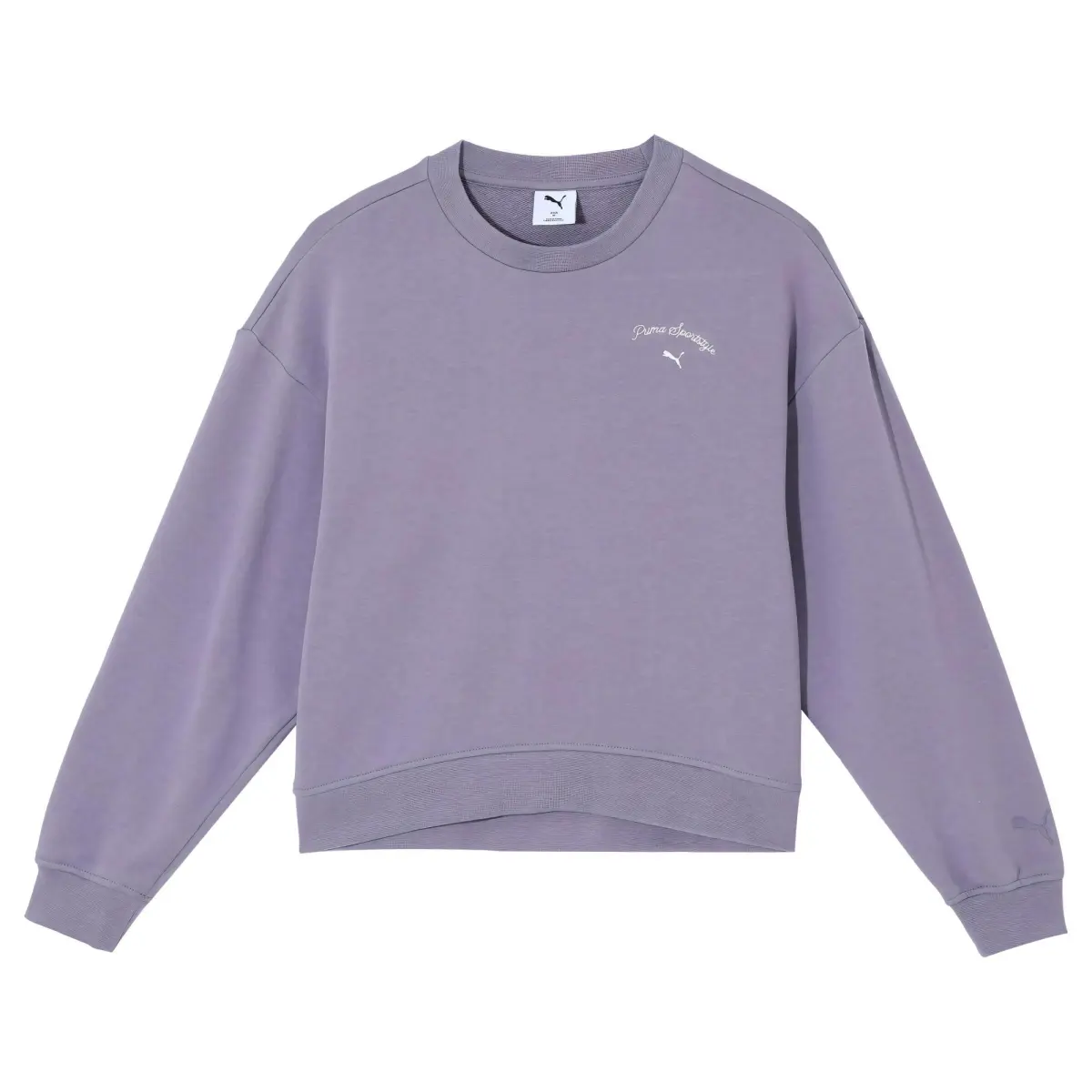 PUMA Sweatshirts Women's Purple-90 Crew Neck Moderate